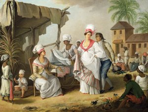 Mercado de linho, Roseau, Dominica, c.1780